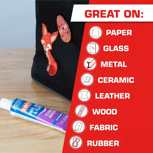 View image 3 of 7 for Loctite Vinyl Fabric & Plastic Repair Flexible Adhesive, 1 oz, Pack of 6, Squeeze Tube