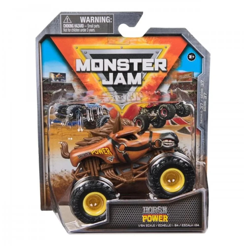 Monster Jam 2024 Series 37 Diecast 1:64 Scale Monster Truck Horse Power Crazy Creatures