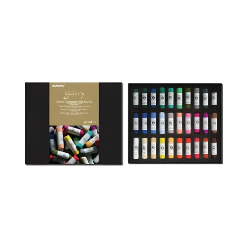 MUNGYO Gallery Handmade Soft Pastels Set of 30 - Professional Quality, Rich Pigments, Smooth Texture