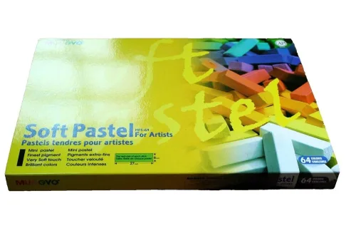 View image 3 of 6 for MUNGYO Soft Pastel 64 Color Set Square Chalk (US English Version)