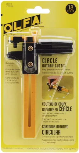 OLFA 18mm Rotary Circle Cutter (CMP-3) - 1.5-8.75" Circles, Ratchet