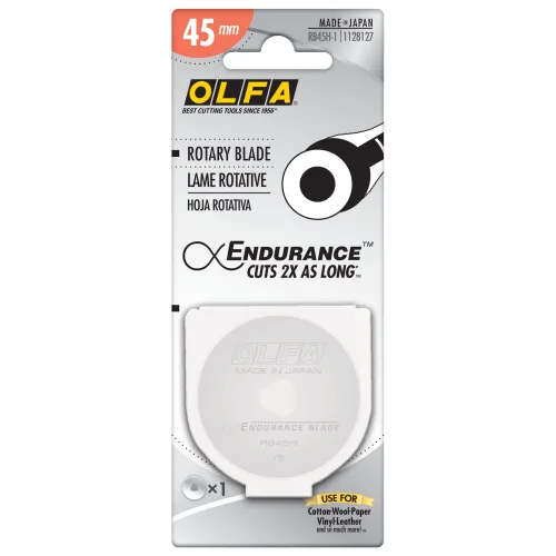 View image 2 of 2 for OLFA 45mm Endurance Rotary Blade (RB45H-1) - Tungsten Steel, 2x Blade Life