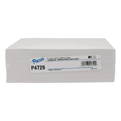 Pacon Drawing Paper, White, 6" x 9", 500 Sheets/Pack, 1 Pack