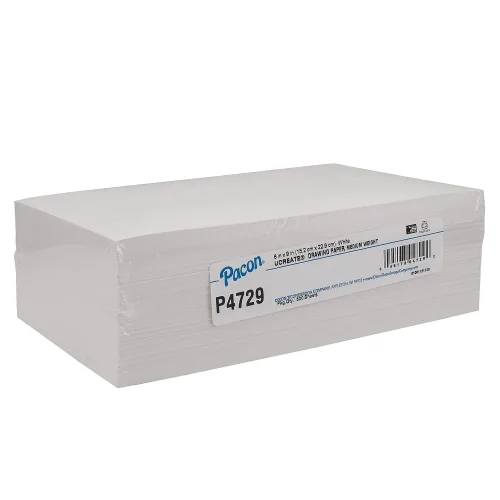 View image 4 of 4 for Pacon Drawing Paper, White, 6" x 9", 500 Sheets/Pack, 1 Pack