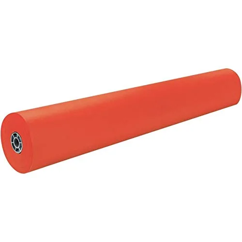 View image 2 of 3 for Pacon® Rainbow Duo-Finish Kraft Paper Roll, 36" x 1000', Orange