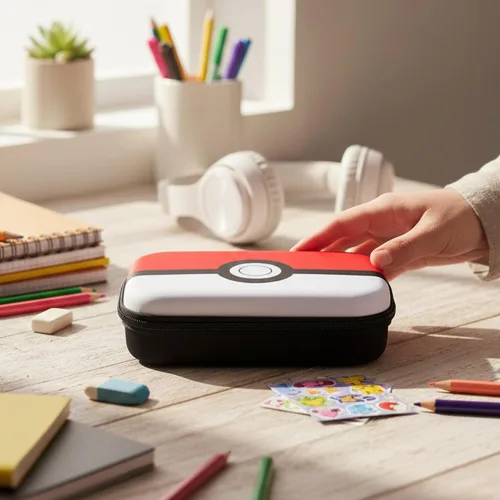 View image 6 of 8 for Pokémon Poké Ball Pencil Case with Zipper for Kids
