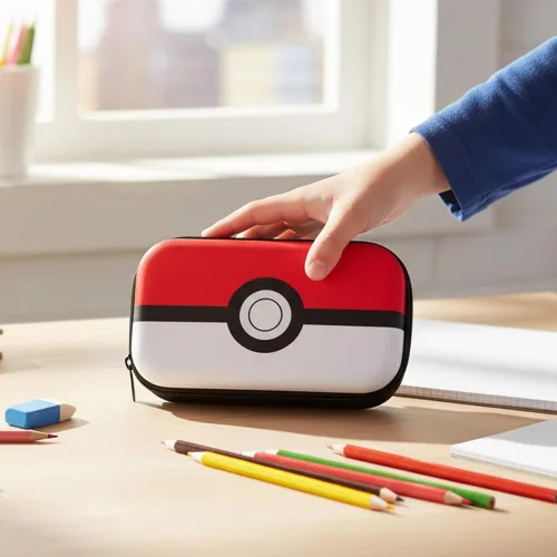 View image 7 of 8 for Pokémon Poké Ball Pencil Case with Zipper for Kids