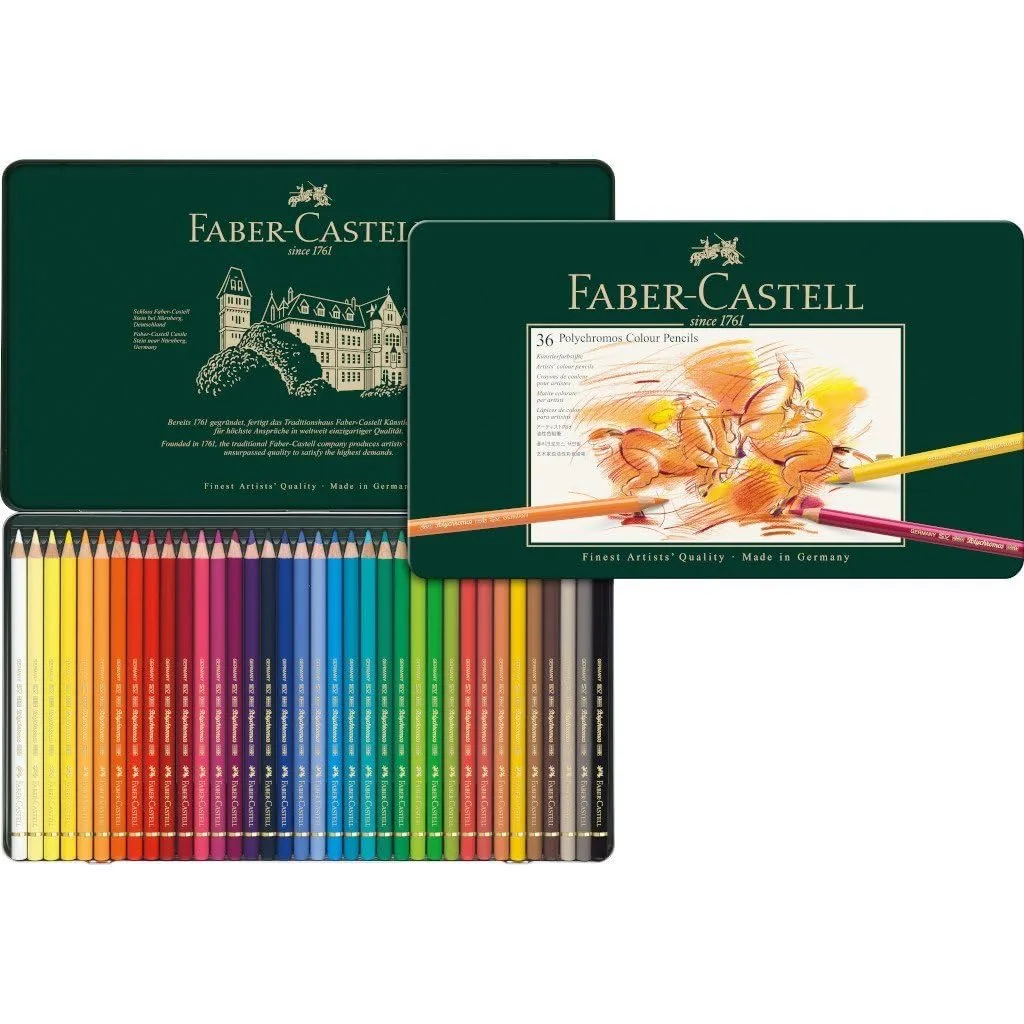 Polychromos 36 Pencil Metal Tin Set by Faber-Castell