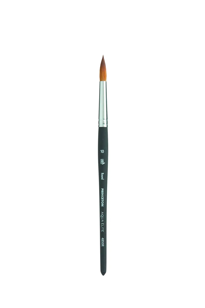 Princeton Aqua Elite Round Brush, Synthetic, Short Handle, Size 10, 1 Count by Princeton Art & Brush Company