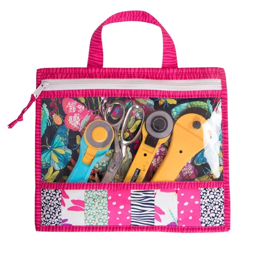 View image 5 of 6 for Project Bags 2.0 Sewing Pattern by ByAnnie – Zippered Project Organizer Bags with Vinyl Window, Quilted Base & Handles for Sewing, Craft & Travel Storage (Multiple Sizes)