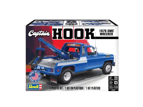 View image 2 of 9 for Revell 14590 1979 GMC Wrecker “Captain Hook” 1:25 Scale 57-Piece Skill Level 4 Model Building Kit