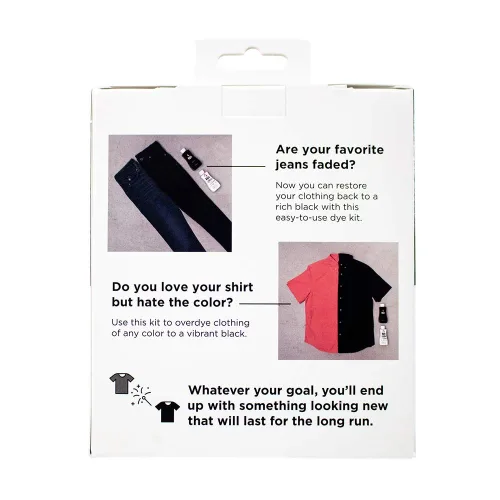 View image 2 of 3 for Rit Dye Back to Black Kit – Includes Jet Black All Purpose Dye, ColorStay Dye Fixative, & Gloves – Restore Faded Fabrics