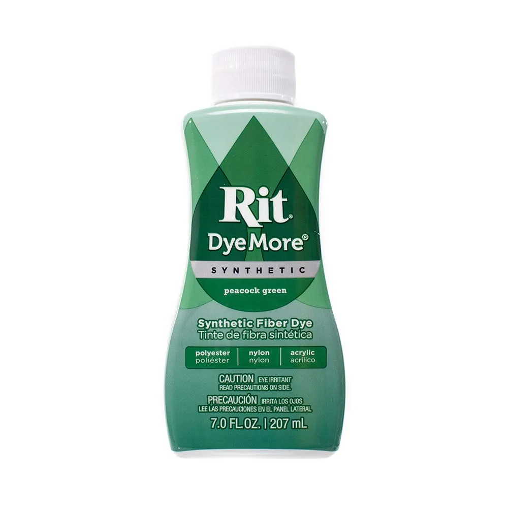 Rit DyeMore 7 Oz. Synthetic Liquid Fiber Dye for Clothing, Décor, and Crafts – Peacock Green (1 Pack) by Craft County