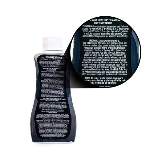 View image 3 of 3 for Rit DyeMore 7 Oz. Synthetic Liquid Fiber Dye for Clothing, Décor, and Crafts – Peacock Green (1 Pack)