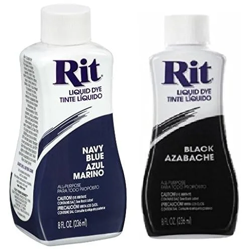View image 2 of 4 for Rit Liquid Dye Black 8 Oz & Rit Dye Liquid Fabric Dye, 8-Ounce, Navy Blue (1)