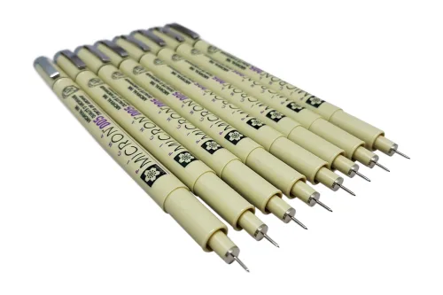 View image 5 of 7 for Sakura Pigma Micron pen 005 Black ink marker felt tip pen, Archival pigment ink, fine point for artist drawing pens - 8 pen set