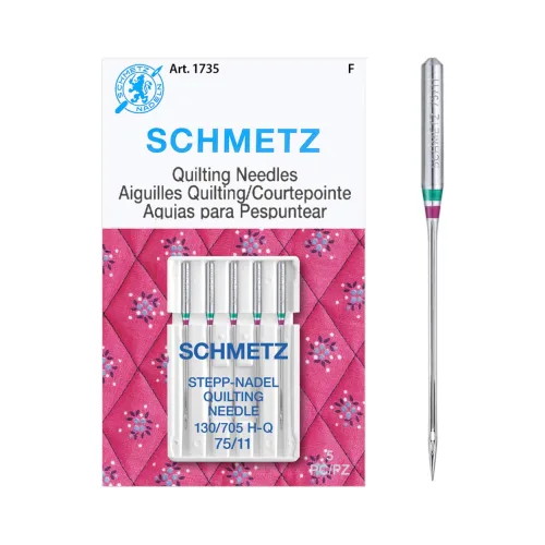 View image 3 of 7 for SCHMETZ Quilting Needles - Size 75/11, 5-Needle Cards, Pack of 5