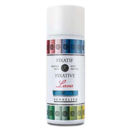 Sennelier Latour Artists' Fixative, Spray Ideal for Use with Soft Pastels, 400ml Aerosol Can