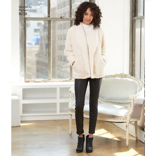 View image 5 of 6 for Simplicity 8218 Easy-to-Sew Women's Lined Coat & Vest Sewing Pattern, Sizes XS-XL