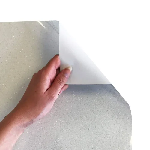 View image 2 of 3 for Siser Glitter HTV 11.8"x10ft Roll - Iron on Heat Transfer Vinyl (White)