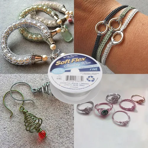 View image 4 of 8 for Soft Flex 21 Strand Beading Wire Fine 0.14 Diameter 30ft Design Wire