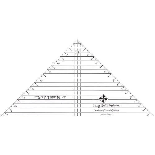 Strip Tube Ruler™ - 9.5" x 9.5" x 13.25" Top-Selling Quilting Tool for Perfect Half Square Triangles by Cozy Quilt Designs