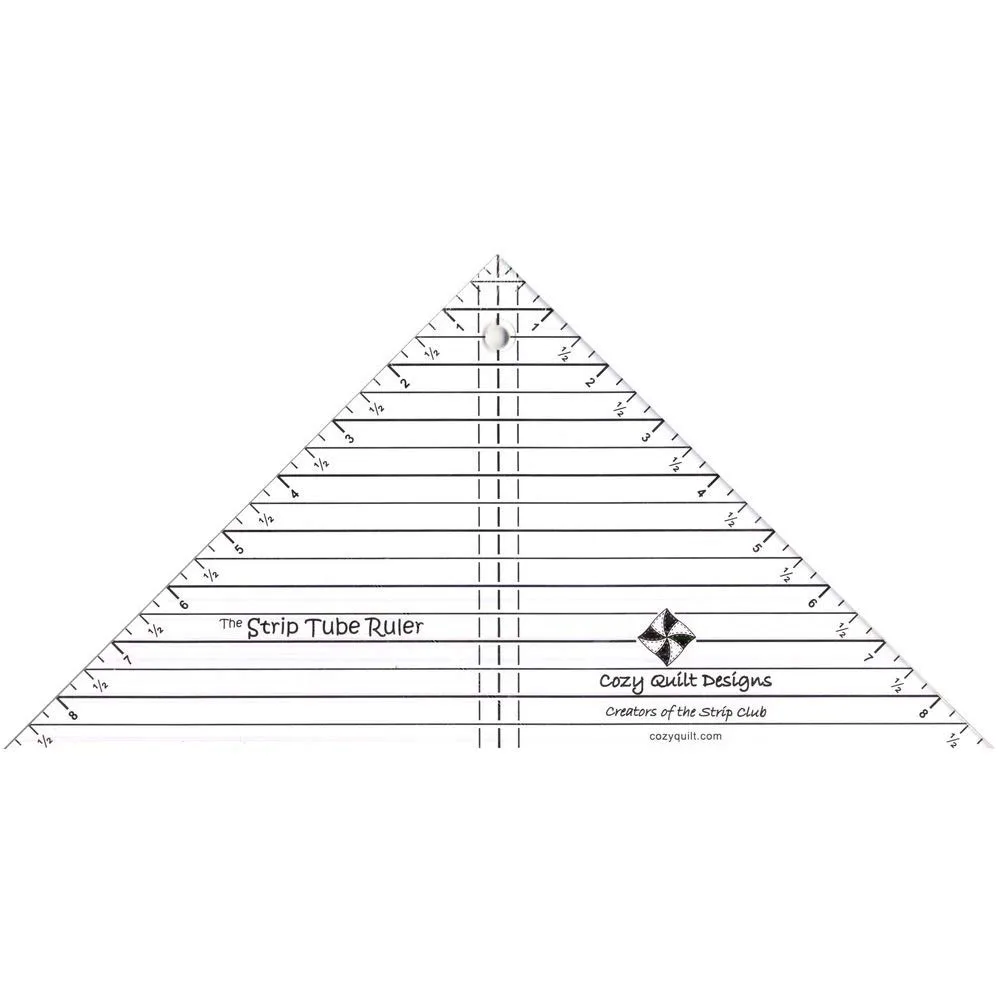 Strip Tube Ruler™ - 9.5" x 9.5" x 13.25" Top-Selling Quilting Tool for Perfect Half Square Triangles by Cozy Quilt Designs