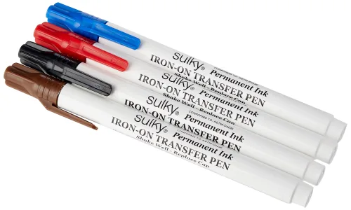 View image 4 of 4 for Sulky Iron-On Transfer Pens 4/Pkg-Black, Blue, Brown & Red