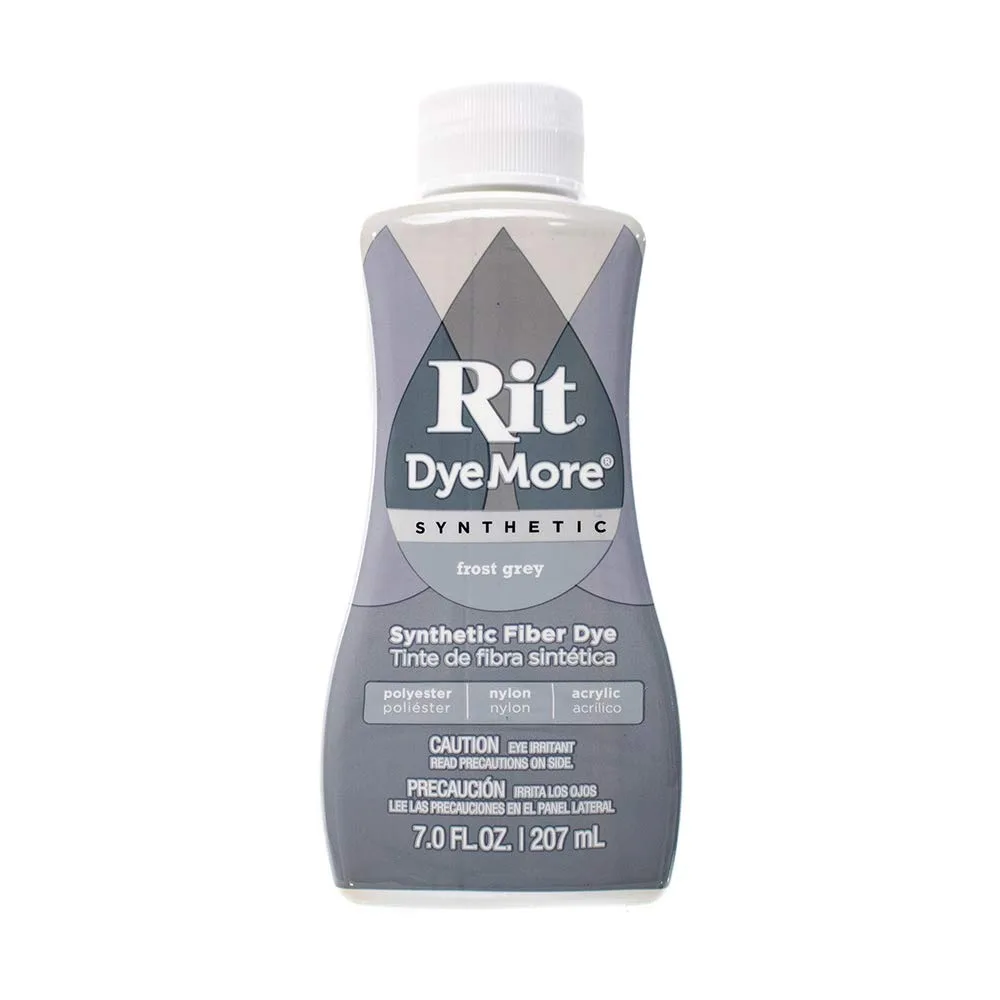 Synthetic Rit Dye More Liquid Fabric Dye – Wide Selection of Colors – 7 Ounces - Frost Gray by Craft County