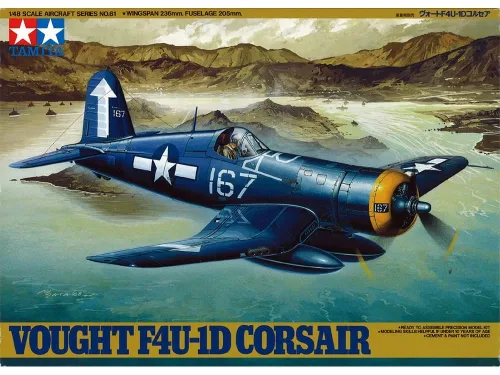 View image 2 of 2 for Tamiya 61061 1/48 Vought F4U-1D Corsair Plastic Model Airplane Kit