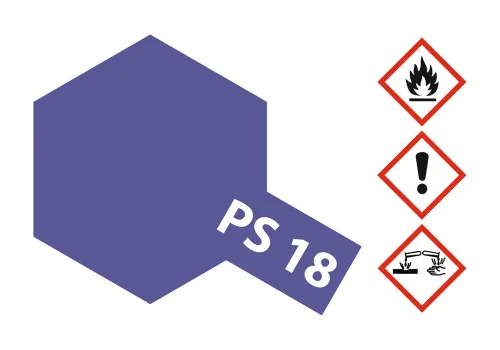 View image 2 of 3 for Tamiya 86018 PS-18 Metallic Purple Spray Paint, 100ml Spray Can