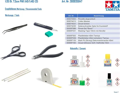 View image 7 of 7 for Tamiya Models German 75mm Pak 40/L46 ATG Model Kit