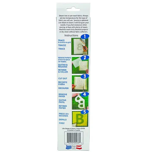 View image 2 of 4 for The Warm Company Lite Steam-A-Seam 2 Double Stick Fusible Web 12" x 3 Yards