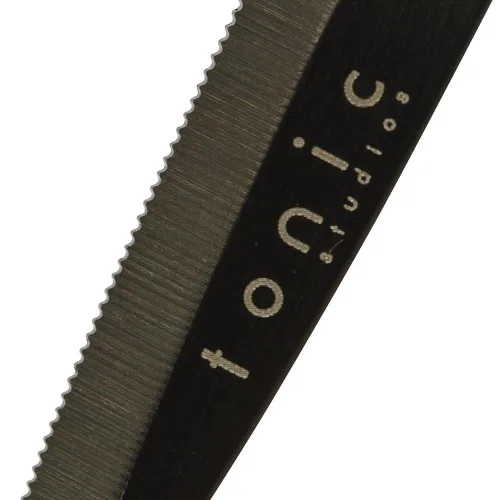 View image 6 of 6 for Tim Holtz Small Scissors - 5 Inch Mini Snips with Micro Serrated Blade - Craft Tool for Cutting Paper, Fabric, and Sewing - Titanium with Black Comfort Grip Handles