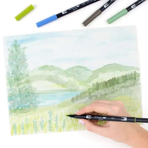 View image 7 of 7 for Tombow ABT Dual Brush Pen set of 10, LANDSCAPE