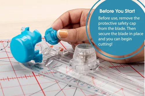 View image 3 of 8 for TrueCut 360° Fabric Circle Cutter – Rotary Cutting Tool for Quilting, Sewing, Crafting – Cuts Perfect 1-12" Circles in Fabric, Felt, Vinyl, Paper – Easy-to-Use Precision Blade