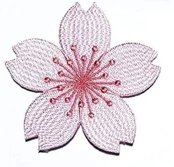 View image 3 of 4 for Umama Patch Set of 3 Beautiful Cherry Blossoms Flower Embroidery Patch Beautiful Japanese Cherry Blossoms Pink Sticker Cartoon Iron on Applique Patches Craft DIY Clothes Jeans T-Shirt Hat Backpacks