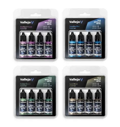 View image 5 of 9 for Vallejo - Dusken Green Set, True Metallic Metal, 4 Bottles x 0.6 fl.oz.