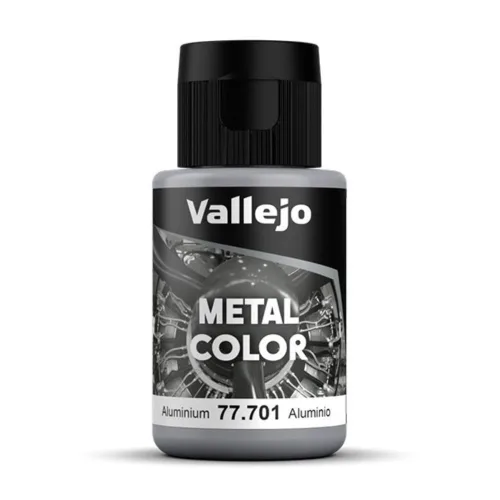 Vallejo - Metal Color | Aluminium 32 ml (1.08 fl.oz.) | Faithfully Reproduce Different Metallic Finishes