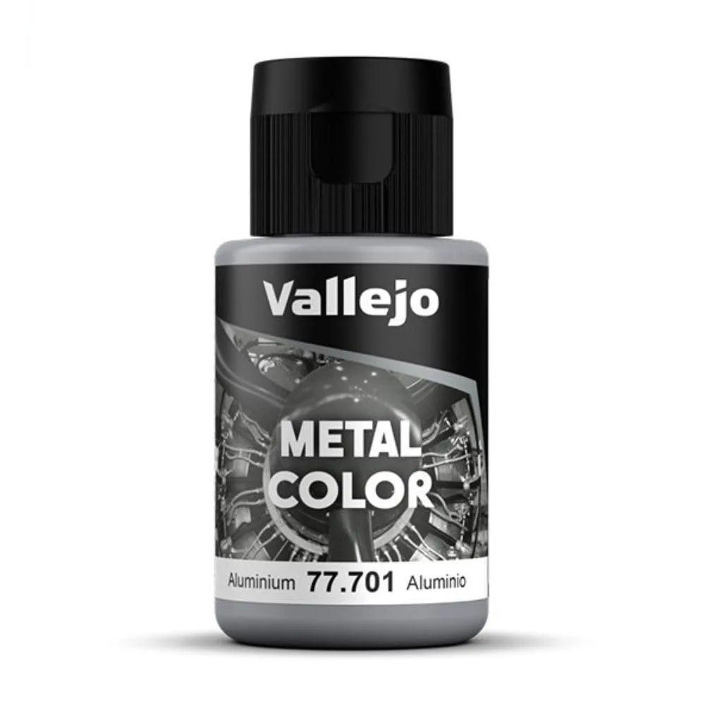 Vallejo - Metal Color | Aluminium 32 ml (1.08 fl.oz.) | Faithfully Reproduce Different Metallic Finishes
