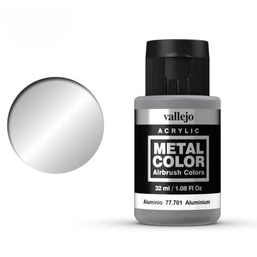 View image 3 of 3 for Vallejo - Metal Color | Aluminium 32 ml (1.08 fl.oz.) | Faithfully Reproduce Different Metallic Finishes