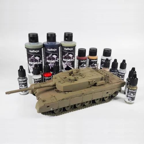 View image 4 of 4 for Vallejo - Surface Primer Color | Desert Tan Acrylic Primer 60 ml (2.02 fl.oz.) | Matte Finish and Fast Drying | Perfect for Airbrushing and Great Adhesion to Figurines and Scale Models