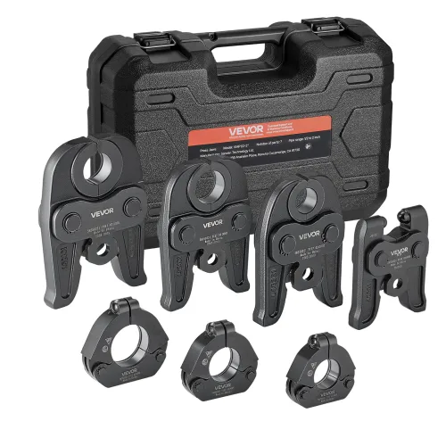 VEVOR 7PCS VMP Pressing Kit with 3 Press Jaws, 3 Press Rings & 1 Actuator