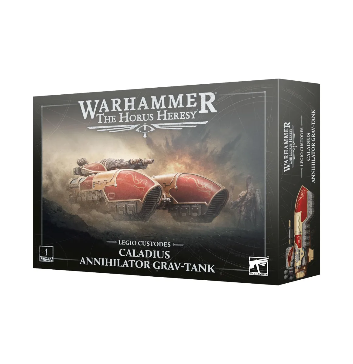 Warhammer The Horus Heresy Legio Custodes Caladius Annihilator Grav-Tank, Plastic Miniature with Arachnus Blaze Carronade by Games Workshop