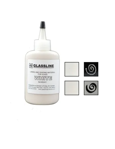 White GLASSLINE FUSING Paint Pen 2 oz Bottle