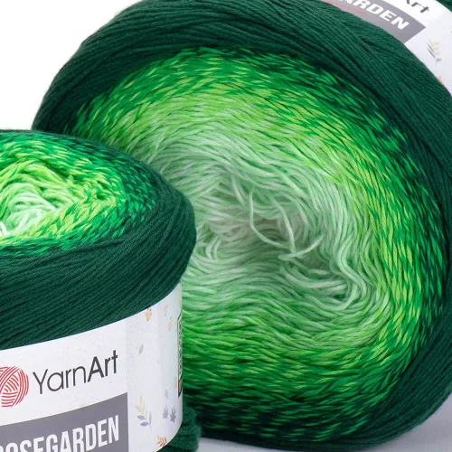 View image 2 of 9 for Yarn Art Flowers Rosegarden 100% Cotton 250gr 8.80 oz 1094yds Multicolor Cotton Yarn Rainbow Crochet Yarn Spring Summer (319)